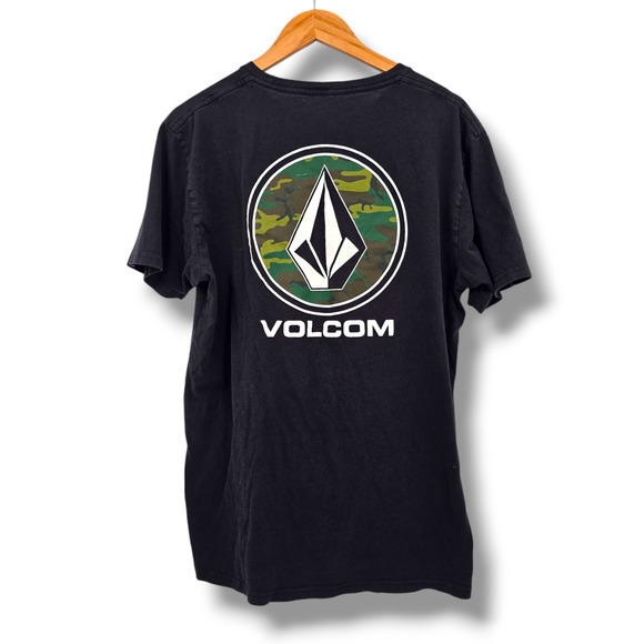 Volcom Men's Crewneck Camo Short Sleeve Graphic T-Shirt Black Size Large - Picture 1 of 9